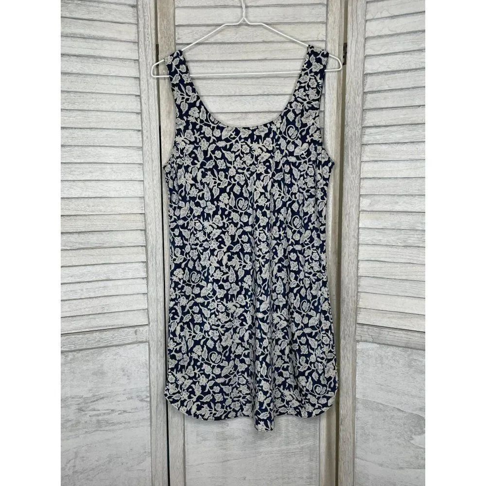 Calvin Klein Blue & White Floral Tank Slip Dress Size S NWOT